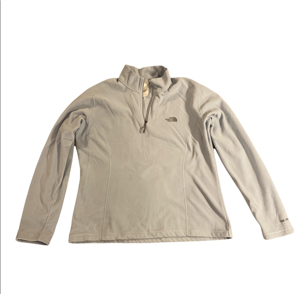 Baby Blue Fleece North Face Quarter Zip Sweatshirt